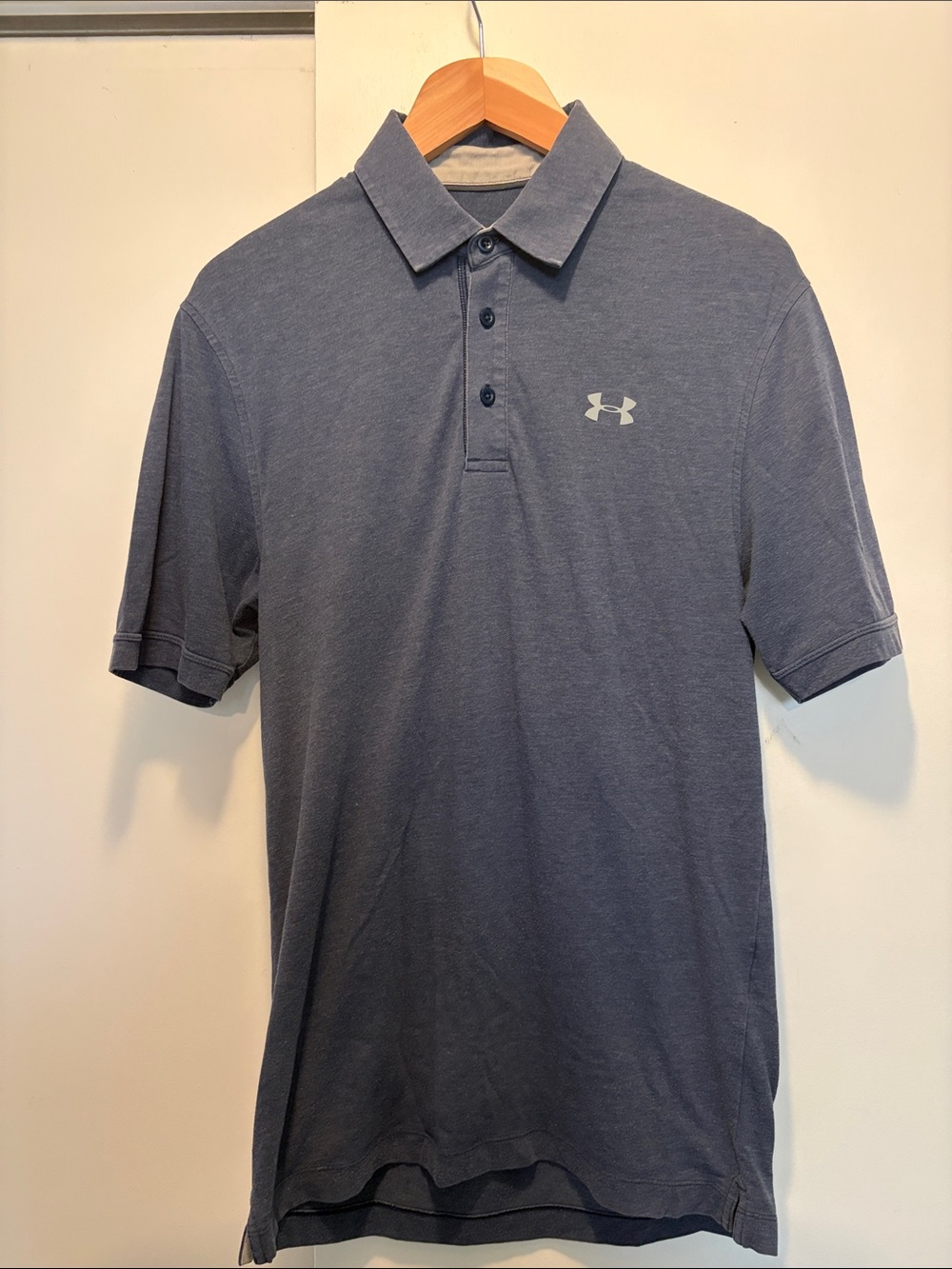 Under Armour Men's Heather Navy Polo - Short Sleeve Performance Shirt